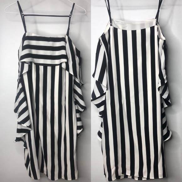 Black & White Striped Pencil Dress - Picture 7 of 8